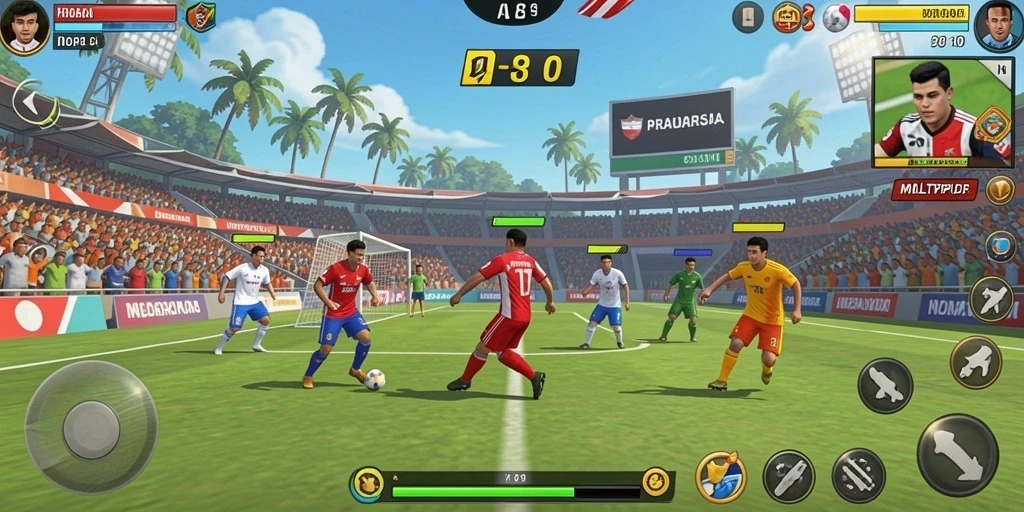 gmstar - Screenshot menampilkan pemandangan menakjubkan dari level permainan.